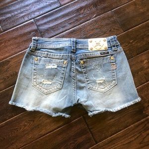 Womens “Miss Me” Denim Shorts